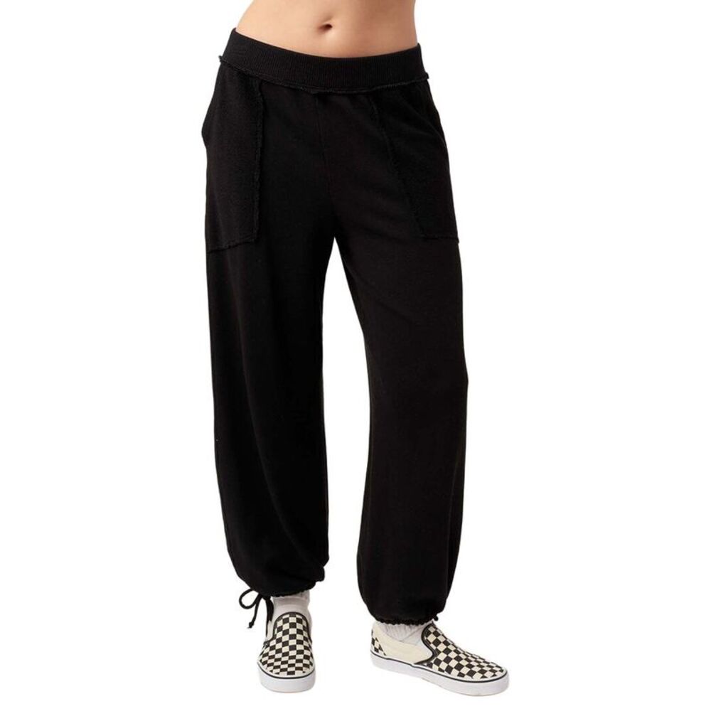 Project Social T Womens  Going Places Mixed Textured Pant, Black